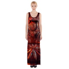 Glass Geometries  Maxi Thigh Split Dress by okhismakingart