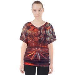 Glass Geometries  V-neck Dolman Drape Top by okhismakingart