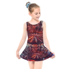 Glass Geometries  Kids  Skater Dress Swimsuit