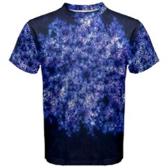 Queen Annes Lace In Blue Men s Cotton Tee by okhismakingart