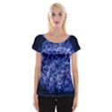 Queen Annes Lace in Blue Cap Sleeve Top View1