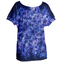 Queen Annes Lace In Blue Women s Oversized Tee by okhismakingart