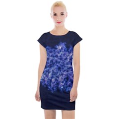 Queen Annes Lace In Blue Cap Sleeve Bodycon Dress by okhismakingart