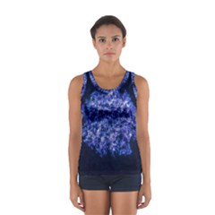 Queen Annes Lace In Blue Sport Tank Top  by okhismakingart