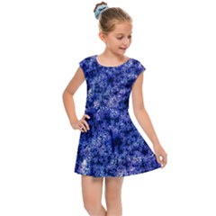 Queen Annes Lace In Blue Kids  Cap Sleeve Dress