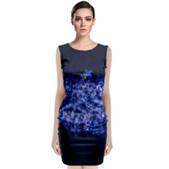 Queen Annes Lace In Blue Sleeveless Velvet Midi Dress by okhismakingart