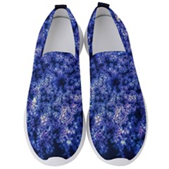 Queen Annes Lace In Blue Men s Slip On Sneakers by okhismakingart