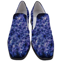 Queen Annes Lace In Blue Slip On Heel Loafers by okhismakingart