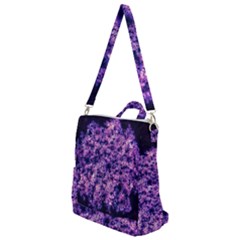 Queen Annes Lace In Purple And White Crossbody Backpack