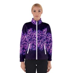 Queen Annes Lace In Purple And White Winter Jacket by okhismakingart