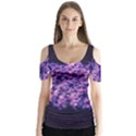 Queen Annes Lace in Purple and White Butterfly Sleeve Cutout Tee  View1