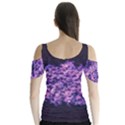 Queen Annes Lace in Purple and White Butterfly Sleeve Cutout Tee  View2