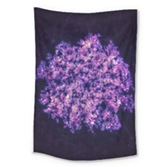 Queen Annes Lace In Purple And White Large Tapestry by okhismakingart