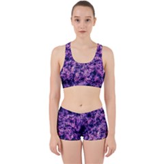 Queen Annes Lace In Purple And White Work It Out Gym Set by okhismakingart