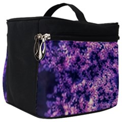 Queen Annes Lace In Purple And White Make Up Travel Bag (big)