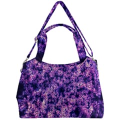 Queen Annes Lace In Purple And White Double Compartment Shoulder Bag