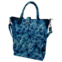 Queen Annes Lace In Neon Blue Buckle Top Tote Bag by okhismakingart