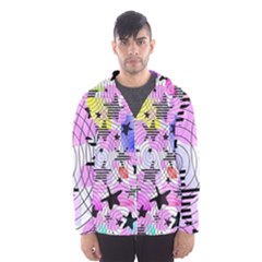 Stars And Spirals Men s Hooded Windbreaker by okhismakingart