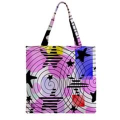 Stars And Spirals Zipper Grocery Tote Bag by okhismakingart