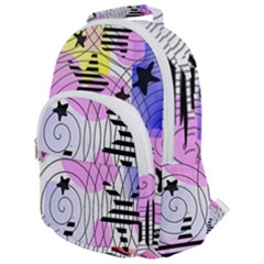 Stars And Spirals Rounded Multi Pocket Backpack