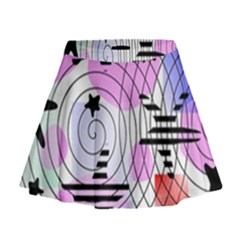 Stars And Spirals Mini Flare Skirt