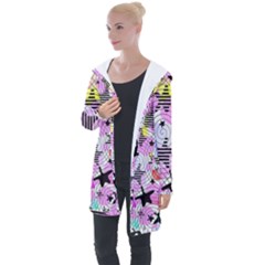 Stars And Spirals Longline Hooded Cardigan