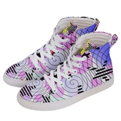 Stars And Spirals Men s Hi-top Skate Sneakers by okhismakingart