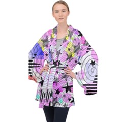 Stars And Spirals Velvet Kimono Robe