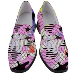 Stars And Spirals Women s Chunky Heel Loafers