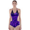 Queen Annes Lace in Blue and Purple Cut-Out One Piece Swimsuit View1