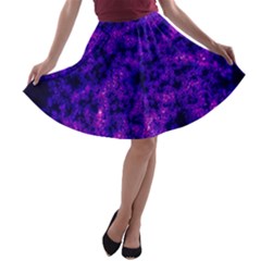 Queen Annes Lace In Blue And Purple A-line Skater Skirt by okhismakingart