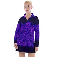 Queen Annes Lace In Blue And Purple Women s Hoodie Dress