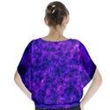 Queen Annes Lace in Blue and Purple Batwing Chiffon Blouse View2