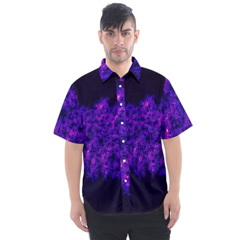 Queen Annes Lace In Blue And Purple Men s Short Sleeve Shirt by okhismakingart