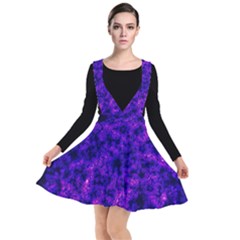 Queen Annes Lace In Blue And Purple Plunge Pinafore Dress by okhismakingart