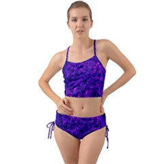 Queen Annes Lace In Blue And Purple Mini Tank Bikini Set by okhismakingart