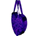 Queen Annes Lace in Blue and Purple Giant Heart Shaped Tote View3