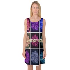 Floral Intensity Increases  Sleeveless Satin Nightdress by okhismakingart