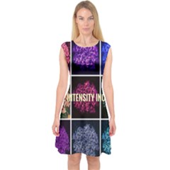 Floral Intensity Increases  Capsleeve Midi Dress by okhismakingart