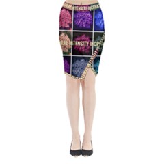 Floral Intensity Increases  Midi Wrap Pencil Skirt by okhismakingart