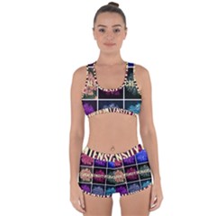 Floral Intensity Increases  Racerback Boyleg Bikini Set by okhismakingart