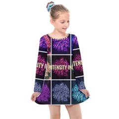 Floral Intensity Increases  Kids  Long Sleeve Dress by okhismakingart