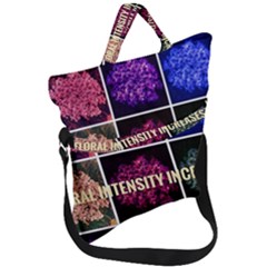 Floral Intensity Increases  Fold Over Handle Tote Bag by okhismakingart