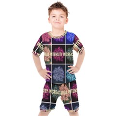 Floral Intensity Increases  Kids  Tee And Shorts Set by okhismakingart