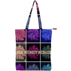 Floral Intensity Increases  Double Zip Up Tote Bag by okhismakingart