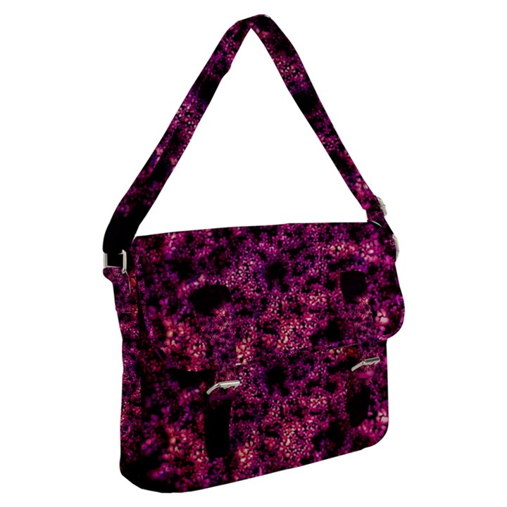 Queen Annes Lace in Red Buckle Messenger Bag