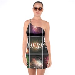 America One Soulder Bodycon Dress by okhismakingart