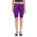 Queen Annes Lace in Purple Yoga Cropped Leggings View1