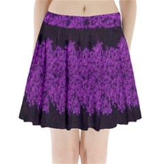 Queen Annes Lace In Purple Pleated Mini Skirt by okhismakingart