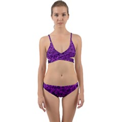 Queen Annes Lace In Purple Wrap Around Bikini Set by okhismakingart